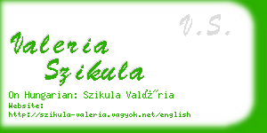 valeria szikula business card